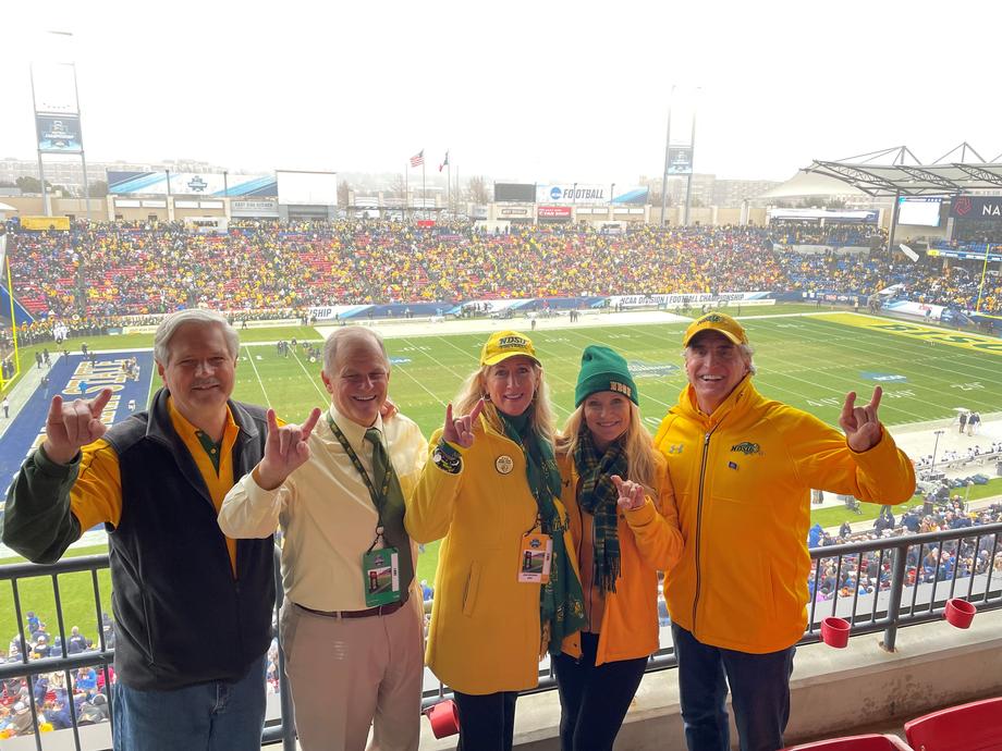 January 2022 - Senator Hoeven attends the FCS National Championship football game in Frisco, Texas to cheer on the NDSU Bison.